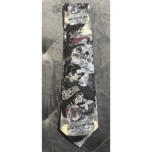 Vintage American Film Classics Gone With The Wind Movie Poster Silk Tie Grey